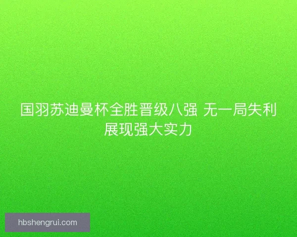 国羽苏迪曼杯全胜晋级八强 无一局失利展现强大实力